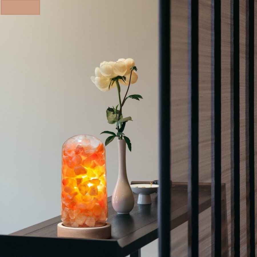 Persian Salt Chunks Lamp – Modern Cylindrical Design