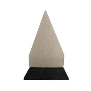 Pyramid Salt Lamp – Handcrafted with Wooden Base