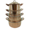 Persian Copper Cookware Set - Traditional Hammered Style (4-Piece Kitchen Set)