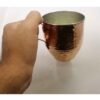 Persian Copper Cup - Set of 6 Handcrafted with Handle for Cold Drinks - Hammered Ctar
