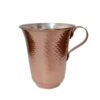 Persian Copper Cup - Set of 3 Handcrafted with Handle for Cold Drinks - Hammered Maha