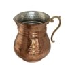 Persian Copper Cup - Set of 8 Handcrafted with Handle for Cold Drinks - Hammered Moon