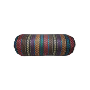 Traditional Persian Cylindrical Bolster Pillow with Elegant Jajim Fabric Stripped