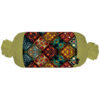 Traditional Persian Cylindrical Bolster Pillow with Velvet Fabric Pale Green