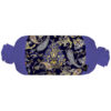Traditional Persian Cylindrical Bolster Pillow with Velvet Fabric Purple