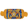 Traditional Persian Cylindrical Bolster Pillow with Velvet Fabric Tala