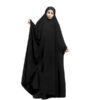 Elegant Black Islamic Chador – Full Length Overhead Muslim Wear