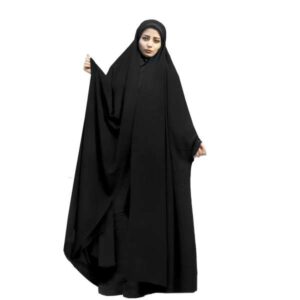 Elegant Black Islamic Chador – Full Length Overhead Muslim Wear