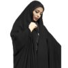 Elegant Black Islamic Chador – Full Length Overhead Muslim Wear