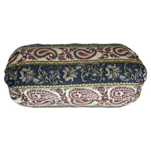 Traditional Persian Cylindrical Bolster Pillow with Elegant Termeh Fabric