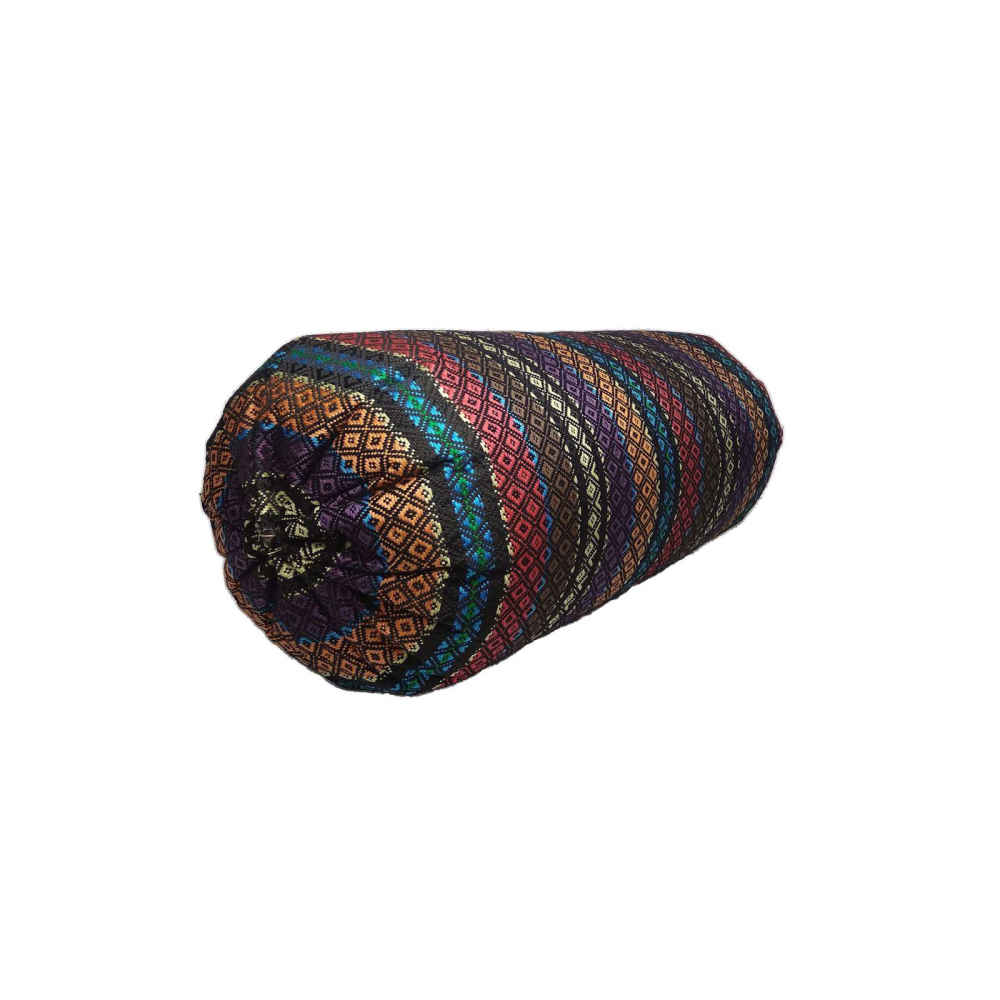 Set of 2 Traditional Persian Cylindrical Bolster Pillow with Elegant Jajim Fabric Stripped