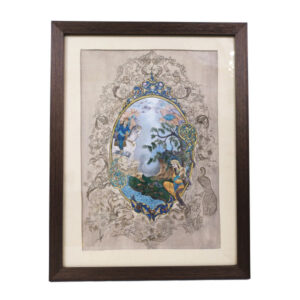 Original Persian Miniature Art Painting: Watercolor – The World of Love by Niloofar Hosseinpour