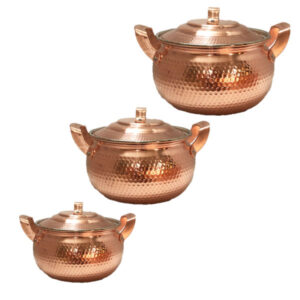 Persian Copper Cooking Pot – Traditional Hammered Artisan Style (3x Volume)