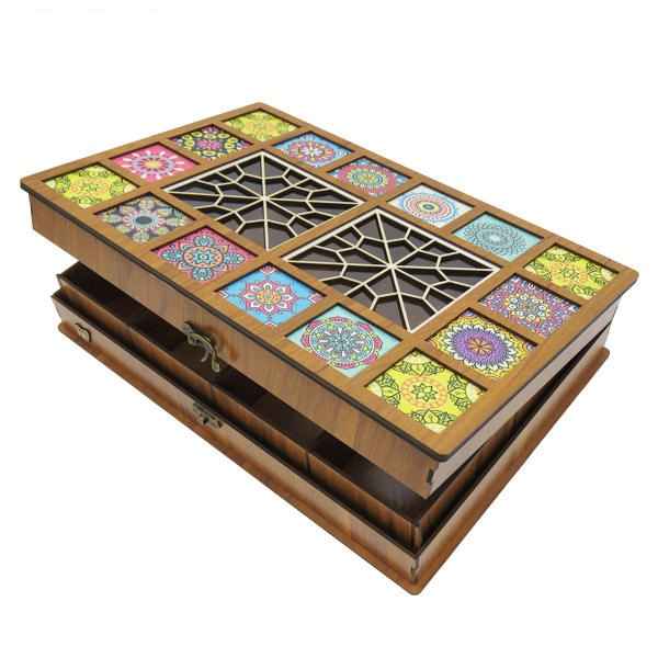 Deluxe Edition Persian Wooden Tea Chest – Artistic Storage Organizer