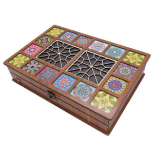 Deluxe Edition Persian Wooden Tea Chest – Artistic Storage Organizer