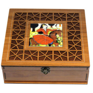 Khatoon Persian Wooden Tea Organizer Chest – Handcrafted Storage
