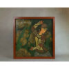 Original Persian Qajar Art Painting: Watercolor and Gouache on Wood - Girl
