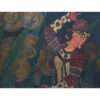 Original Persian Qajar Art Painting: Watercolor and Gouache on Wood - Girl