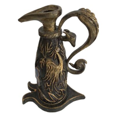 Decorative Brass Pitcher Handcrafted Indian Engraved Simorgh
