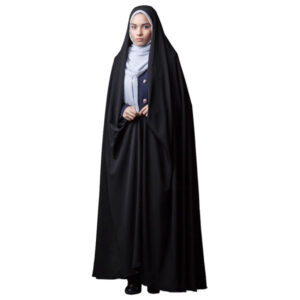 Traditional Black Chador Abaya – Full Length Muslim Cloak (Fatemi)