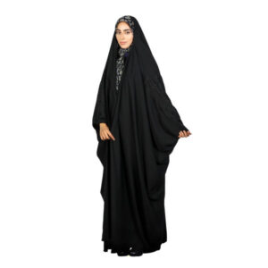 Embroidered Black Iranian Chador – Elegant Full Coverage Abaya (Goldooz)
