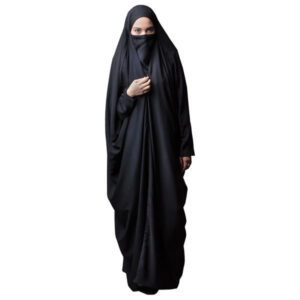 Classic Persian Black Chador – Traditional Full Length Overhead Hijab