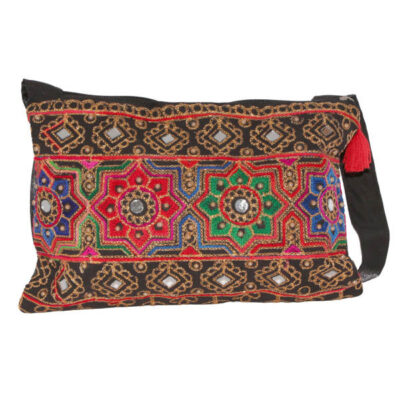 Ethnic Embroidered Crossbody Bag Baluchi Rainbow Design