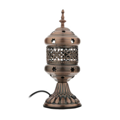 Portable Electric Bakhoor Burner and Incense Vaporizer Metal Menareh Design