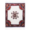Hand-Knotted Persian Bakhtiyari Goldani Rug (Traditional Flower Vase Design) - White Wool