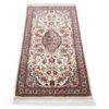 Hand-Knotted Persian Sarouk Lachak Rug (Classical Floral Medallion Design) - Cream Wool