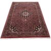 Hand-Knotted Persian Kurdistan Sahand Rug (Tribal Floral Medallion) - Red Silk & Wool