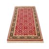 Hand-Knotted Persian Tabriz Runner Rug (Mahi Medallion / Herati Pattern) - Red Silk & Wool