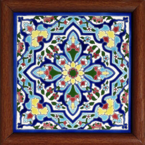 Decorative Persian Framed Ceramic Tile – Setayesh