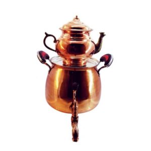 Persian Copper Stovetop Samovar Tea Maker with Teapot 3-Liter