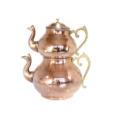 Persian Copper Double Teapot Durable and Hammered Raha
