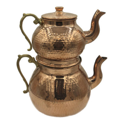 Persian Copper Double Teapot Durable and Hammered Silva