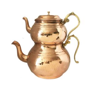 Persian Copper Double Teapot Durable and Hammered T190