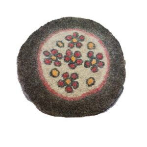 Persian Wool Felt Rug 100% Natural and Handmade Round Nila