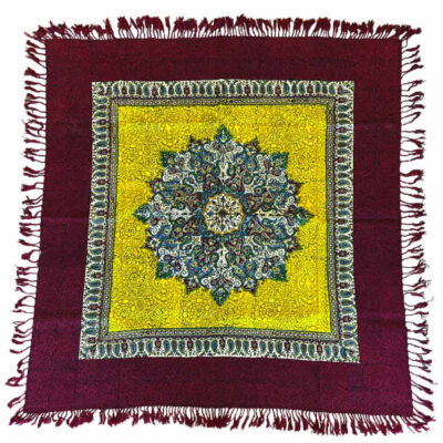 Iranian Tablecloth: Isfahan's Traditional Kalamkari Block Print Shams