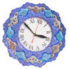 Handcrafted Persian Copper Wall Clock - Minakari Enameled