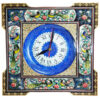 Handcrafted Persian Wooden Wall Clock - Khatam Marquetry Art, Square