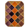 vintage Persian Hand-Knotted Patchwork Carpet Orange
