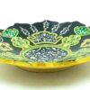Decorative Pottery Wall Plate Hand-Painted Black & Green