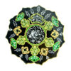 Decorative Pottery Wall Plate Hand-Painted Black & Green