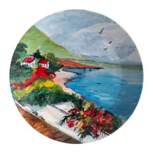 Decorative Pottery Wall Plate Hand-Painted Picture