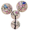 Hand-Painted Decorative Pottery Wall Plate Tree & Birds (4X)