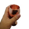 Set of 6 Handcrafted Persian Copper Wine Glass Stemware - Hammered Model Glossy