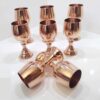 Handcrafted Persian Copper Wine Glass Stemware - Hammered Model Arash