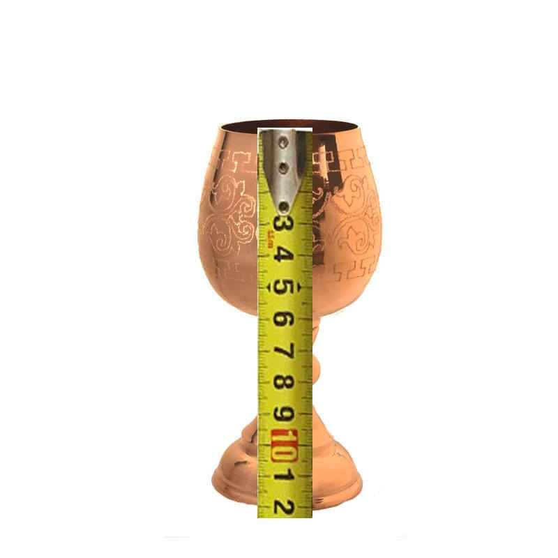 Handcrafted Persian Copper Wine Glass Stemware – Hammered Model Leaves
