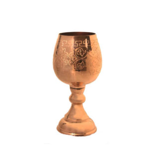 Handcrafted Persian Copper Wine Glass Stemware – Hammered Model Leaves